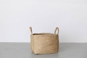 Rectangular Floor Basket with handle, jute | Will & Atlas