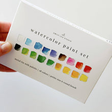 Load image into Gallery viewer, Watercolor paint set 18 colors with brush | emily lex studio