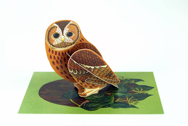 Art Angels | Pop-out Tawny Owl Card by Alice Melvin