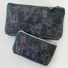 Load image into Gallery viewer, Embroidered Waxed Canvas Pouch | K Studio