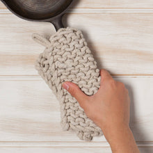 Load image into Gallery viewer, Dove Gray Knit Potholder | Danica Heirloom