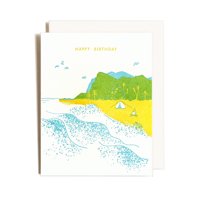 Beachy Birthday | Homework Letterpress Studio