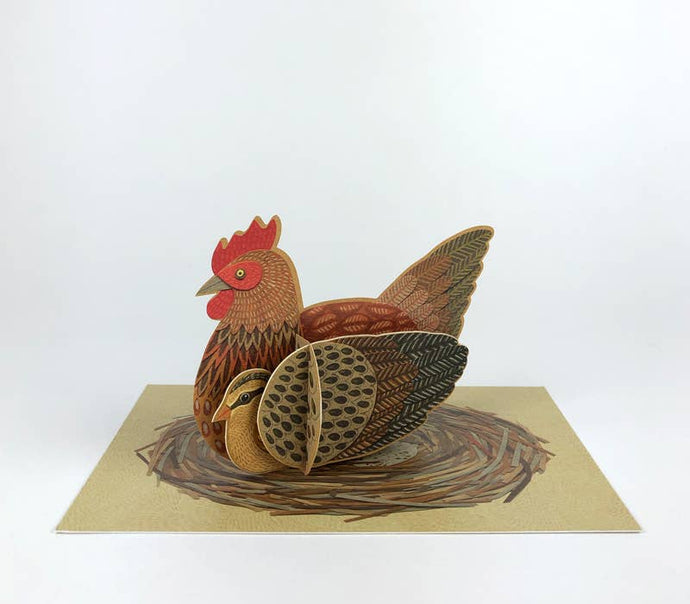 Pop-out Chicken Card by Alice Melvin | Art Angels