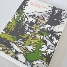 Load image into Gallery viewer, Little Green - Mountain Adventure Happy Birthday Greeting Card