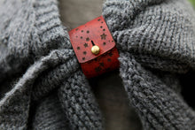 Load image into Gallery viewer, Leather Stars and Moon Shawl Cuff with Bronze Stud | Sunrise Grove