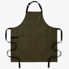Load image into Gallery viewer, Hedley &amp; Bennett | The Essential Kitchen Apron - Olive Green with Black Straps