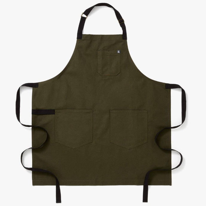 Hedley & Bennett | The Essential Kitchen Apron - Olive Green with Black Straps