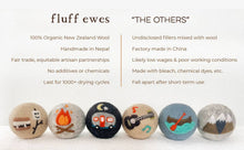 Load image into Gallery viewer, Fluff Ewes &quot;Are we there yet?&quot; premium wool dryer balls: set of 6 | Hustle &amp; Blush