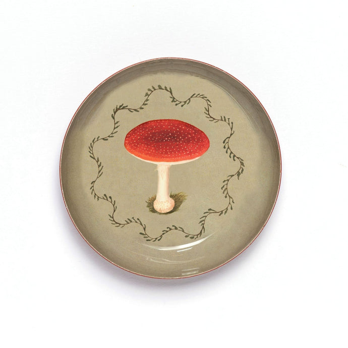 Mushroom Enamel Printed Tray | Roomytown