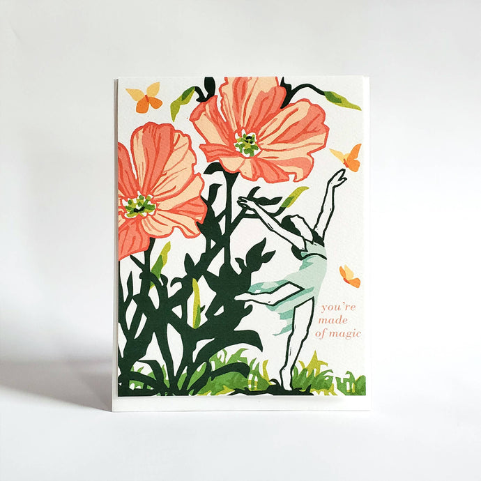 Little Green - You're Made of Magic Fairy Dance Birthday Greeting Card
