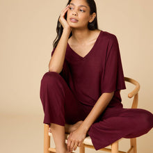 Load image into Gallery viewer, Dream Jersey Relaxed V-neck with Capri Lounge Set for Women | Softies