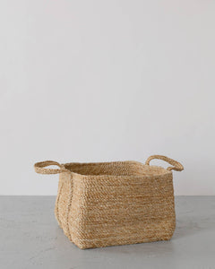 Square Basket with handle, jute - natural | Will & Atlas