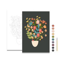 Load image into Gallery viewer, Flower Bouquet Meditative Art Paint by Number Kit | Breathe People