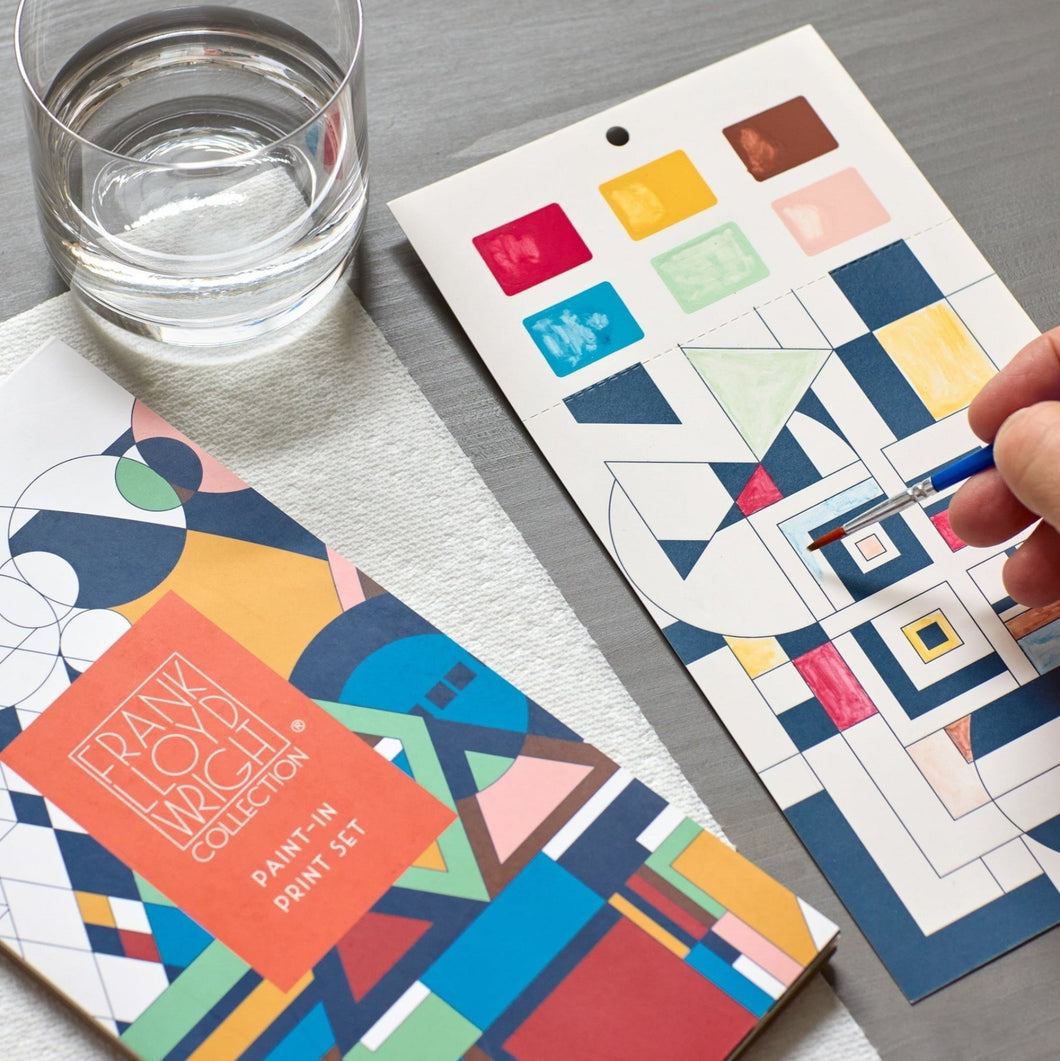 Frank Lloyd Wright Paint-In Print Set | Galison