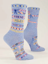 Load image into Gallery viewer, Women's Crew Socks | Blue Q