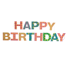 Load image into Gallery viewer, Bright Happy Birthday Sewn Garland | East End Press Ltd.