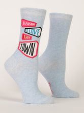 Load image into Gallery viewer, Women's Crew Socks | Blue Q