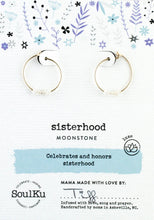 Load image into Gallery viewer, Gold Hoop Gemstone Earrings | SoulKu