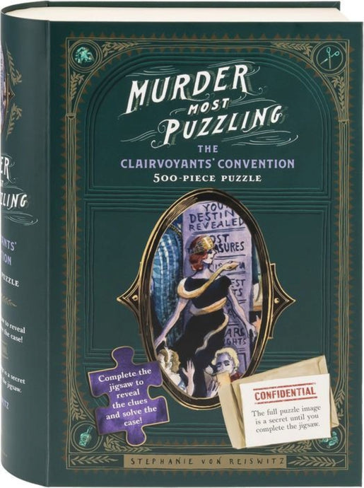 Murder Most Puzzling: The Clairvoyants' Convention 500-Piece Puzzle | Chronicle Books