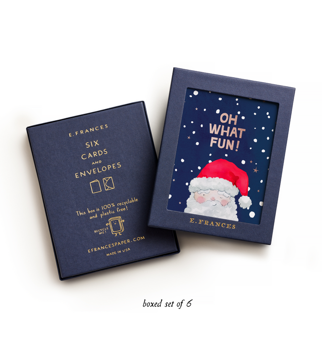 Oh What Fun Santa Holiday Card Boxed Set | E. Frances Paper