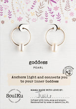Load image into Gallery viewer, Gold Hoop Gemstone Earrings | SoulKu