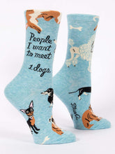 Load image into Gallery viewer, Women's Crew Socks | Blue Q
