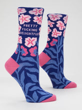 Load image into Gallery viewer, Women's Crew Socks | Blue Q