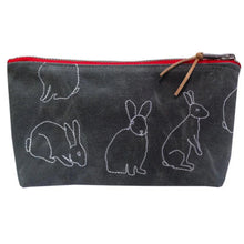Load image into Gallery viewer, Embroidered Waxed Canvas Pouch | K Studio