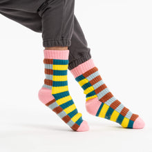 Load image into Gallery viewer, Super Stripe Knit House Socks | Verloop