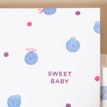 Load image into Gallery viewer, Blueberry babies Letterpress Card | Homework Letterpress Studio