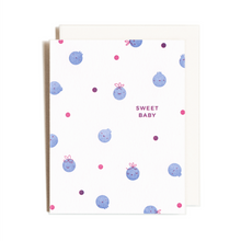 Load image into Gallery viewer, Blueberry babies Letterpress Card | Homework Letterpress Studio