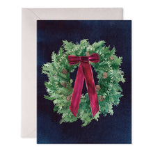 Load image into Gallery viewer, Velvet Bow Wreath Holiday Card Boxed Set | E. Frances Paper