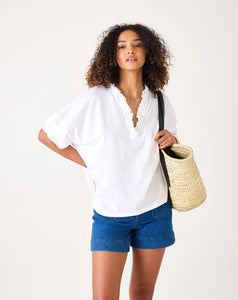Amelia Ruffle Tee | Mersea