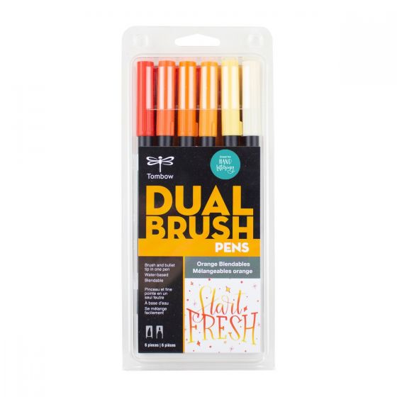 Dual Brush Pen Art Markers: 6-Pack | Tombow