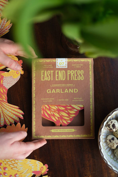 Chickens Concertina Garland | East End Press