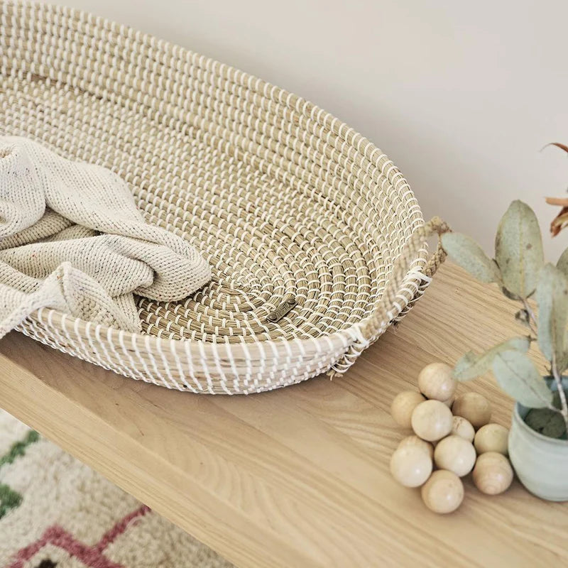 Reva Seagrass Changing Basket | Olli Ella USA