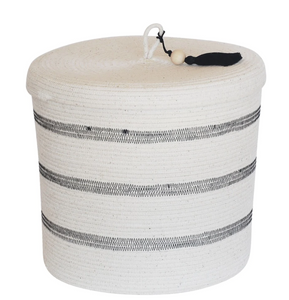 Lidded Cylinder Basket | Mia Melange