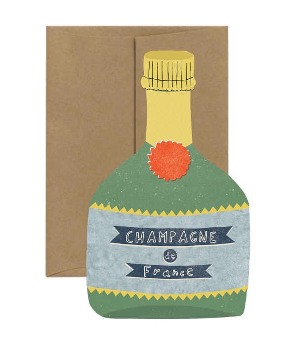 Champagne Die Cut Card | Isatopia