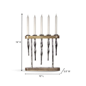 Nickle Candle Holder - 5 Candles | Montes Doggett