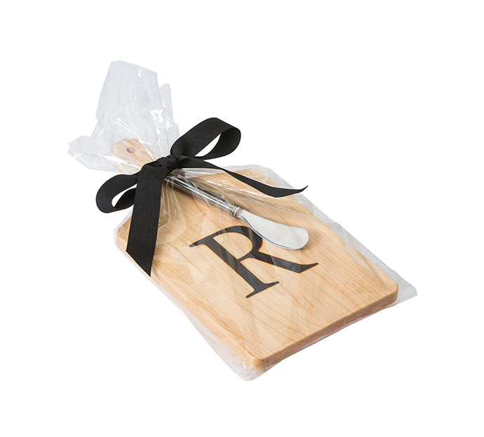Monogrammed Maple Cheese Board Gift Pack | JK Adams