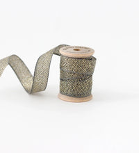 Load image into Gallery viewer, Metallic Loose Weave Ribbon Wood Spool | studio carta